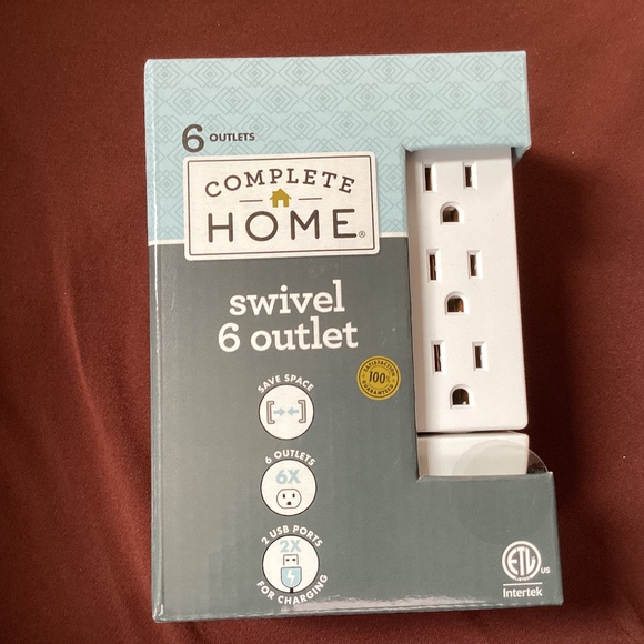 Complete Home Swivel 6 Outlet New - Picture 1 of 11